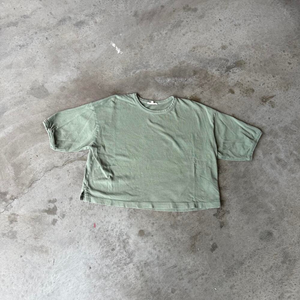 Madewell Sage Green Cropped Tee